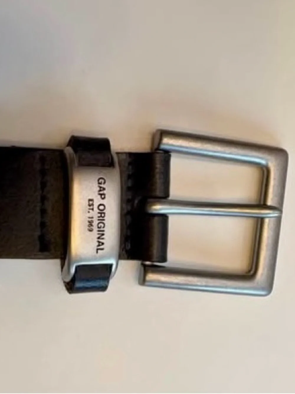 Gap - black, genuine leather belt - Youth XL